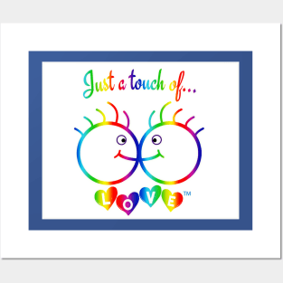 Just A Touch of LOVE - LGBTQIA+ Males - Vertical Rainbow - Back Posters and Art